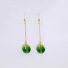 Colgante de Bola Transparente Nicho Pendientes Elegantes de Alta Gama Pendientes de Cristal de Color para Mujer Pendientes Largos Pendientes Nuevos