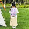 Nueva mochila infantil de estilo coreano con bloques de color, moderna y de gran capacidad, adecuada tanto para niños como para niñas, linda bolsa de mano para estudiante de primaria