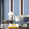 Papel Pintado Rayado Impermeable y Resistente al Desgaste Pegatinas de Pared Estilo Nórdico Muebles Renovación de Paredes Pegatinas Autoadhesivas