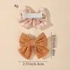 Conjunto de Acessórios de Cabelo Infantis Mais Vendidos Transfronteiriços com Presilhas de Cabelo de Laço Estampado e Acessórios de Cabelo de Tecido Floral Fofo 5373