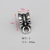 Anillo Recto de Cabeza Colgante Tallado en Aleación con Agujero Grande para Collar Pulsera Plata de Tíbet Cabeza Colgante