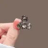 Pinza para el Cabello de Cristal Negro para Flequillo, Pinza Lateral, Pasador para la Parte Trasera de la Cabeza, Pasador para Mujer, de Alta Gama y Exquisito, Exportación Transfronteriza