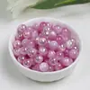 Dingyi 8mm Luna Fría Resina Ojo de Gato Arena Movediza Ojo de Gato Imitación Perlas Redondas Chapadas Agujero Pasante Perlas Sueltas Pulsera DIY Accesorios de Joyería