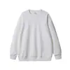 Moletom com forro de fleece 450g da moda, marca transfronteiriça, pulôver masculino de caimento solto com gola redonda