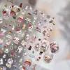 Tomoni Pegatinas para Uñas Finas y Flexibles Decoración Navideña de Gatos Dulces y Lindas Pegatinas para Uñas Materiales de Pegatinas para Decoración