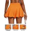 Falda Corta Deportiva de Yoga Transfronteriza con Bolsillos Antiexposición, Falda de Tenis para Exteriores, Falda Media de Yoga, Falda Plisada para Fitness