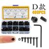 Transfronteiriço 890Pcs/1290Pcs/Aço Inoxidável 304 Cabeça Cilíndrica Parafuso Sextavado Parafuso Combinado Conjunto de Porcas