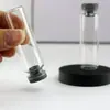 Botella de Vidrio Sellada con Tapón de Goma de Cuatro Picos, Almacenamiento de Pequeñas Perlas Doradas, Frasco Experimental Alto y Delgado, Mini Botella Vacía
