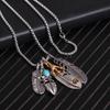 Collar de acero de titanio con accesorios de hip hop para hombre, estilo hipster callejero, colgante con personalidad de celebridades en línea, colgante de pareja, cadena de suéter para mujer