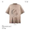 Camiseta de manga corta estilo americano retro de marca de moda lavada con paloma de la paz antigua para hombre, camisa informal holgada vintage de media manga para pareja