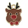 Paquete Mixto Transfronterizo de 50 Colgantes Navideños de Santa Claus y Muñeco de Nieve con Goteo de Aceite, Accesorios DIY