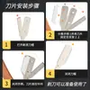 Navaja de afeitar manual con cuchilla reemplazable para hombre, Navaja depilatoria, Navaja para afeitar la cara, Soporte especial para navaja de barbero para recortar las patillas