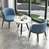 Mesa y silla de balcón de lujo ligero juego de tres piezas Celebridad de Internet una mesa y dos sillas creativa ocio simple recepción conjunto de mesa redonda combinación