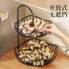 Soporte para Cebolleta, Jengibre y Ajo de Cocina Estante de Almacenamiento de Verduras para Encimera del Hogar Artefacto de Almacenamiento de Ajo y Jengibre Multicapa Sin Instalación