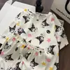 Comercio Exterior Venta al por Mayor Pijamas para Mujer Verano Algodón Nube Popular Cuello Redondo Versión Coreana Dibujos Animados Dulce y Linda Niña Ropa de Casa Moderna