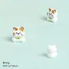 Gatinho Gato de Resina 3D Decoração de Mesa de Carro Pequenos Enfeites Acessórios DIY Chaveiro Pingente de Bolsa