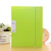 Carpeta de Información Jieyi Color Caramelo A4 con Goma Elástica y Clip de Dos Agujeros, Carpeta de Información Perforada, Archivador con Clip de Dos Agujeros, Separadores A4 para Hojas Sueltas, Libro de Información