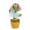 Agite o mesmo no estoque cacto dançante escultura de areia pode torcer o brinquedo de pelúcia elétrico para aprender a falar, cantar e brilhar