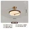 Lámpara de Restaurante Nueva, Lámpara de Techo Cálida Color Crema Estilo Antiguo para Dormitorio, Lámpara Ventilador Retro de Nogal Estilo Chino Nuevo para Estudio