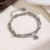 Pulsera de Cadena Retorcida Transfronteriza Europea y Americana de Moda, Color Vacío Conservado, Chapada en Metal, para Mujer, Joyería de Moda Estilo Coreano Personalizado Estilo Hong Kong