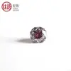 Brincos de Tarraxa Zircônia com Base de Tigela Octogonal Gradiente Rosa em Liga de Titânio F136 Joia para Piercing de Cartilagem Auricular