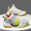 Zapatos de baloncesto flor de agua de manantial 4ª generación para hombre, absorción de impactos, velcro, estudiantes de primaria y secundaria, sonido de fricción, zapatos deportivos 4