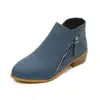 Botines Amazon de Punta con Cremallera Lateral y Tacón Medio 2026 Otoño Nuevos con Tacón Grueso Tallas Grandes Estilo Británico Botas Martin para Mujer