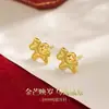 Brincos de Argola de Prata Pura 999 para Mulheres, Série Ano do Cavalo, Luxo Leve, Sensação de Alto Padrão, Brincos de Ano Novo, Exquisitos e Versáteis, Acessórios de Orelha do Ano Zodiacal