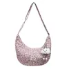 Bolsa Casual Grande com Estampa de Leopardo 2026 Nova Versátil para o Dia a Dia Feminina Transversal Estilo Despojado Bolsa de Ombro Única