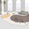 Alfombra de Cojín de Cristal Irregular Estilo Nórdico Sala de Estar Sofá Mesa de Centro Tapete de Piso Estudio Tocador Tapete Antideslizante
