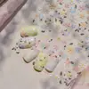 Adesivos de Nail Art Tomoni Relief Romântico Cura Primavera Nova Erva Flor Selvagem Joia Adesivos de Unha Feitos à Mão