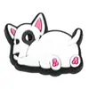 Decoração Fofa de Cachorro Shiba Inu Charms para Sapato Desenho Animado Animal de Estimação Fofo Fivelas para Tamanco Acessórios para Sapato DIY Acessórios para Sapato de Borracha Macia PVC
