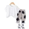 Ropa de Verano para Niños Traje de Verano 2025 Nuevo Estilo Occidental Ropa Casual para Bebés Niños Conjunto de Dos Piezas Hueco sin Mangas