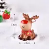 Novos Acessórios de Decoração de Papai Noel e Boneco de Neve Paisagem em Miniatura Meias de Natal Sino de Presente Pequenos Enfeites de Resina