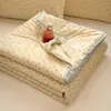 Colcha de Verano de Fibra de Soja Grado A Materno e Infantil, Lavable a Máquina, Colcha para Aire Acondicionado, Colcha Fina de Verano Individual para Dormitorio de Estudiantes a