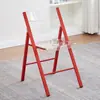 Silla Transparente Nórdica, Silla de Comedor de Lujo Ligero, Mesa de Comedor de Alta Gama de Moda para Uso Doméstico, Silla Plegable de Plástico Minimalista de Diseñador Vintage