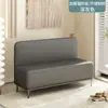 Banco Trocador de Sapatos de Luxo Leve, Banco de Armazenamento, Banco Sofá com Encosto de Couro para Arranhar Gatos, Banco para Final de Cama, Banco para Descanso de Loja de Roupas e Sapatos com Armazenamento