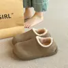 Sapatos femininos fechados, estilo Birkenstock, com sola reta, coleção de inverno 2026, forrados com fleece, quentes e de calçar fácil, botas de neve