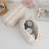 Amor Plata Tirador Rosa Floral Bolsa Grande para Almacenamiento de Lápices Labiales Bolsa para Almacenamiento de Cosméticos para Mujer Cable de Datos para Audífonos