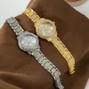 Relojes Populares para Mujer Transfronterizos al por Mayor Relojes Completamente Diamantados Cornucopia Relojes para Mujer Relojes para Mujer Lujo Ligero Nicho