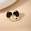 Broche Fofo de Animal de Estimação Frango Amarelo Pug Desenho Animado Broche Criativo Mochila Roupas Decoração Alfinete Acessório