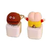 Agite o mesmo yuan um fio de voz de frango de tigela de esmola som botão de descompressão chave chaveiro brinquedo pingente de teclado