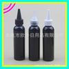 Botella de 120 ml con punta de boca puntiaguda negra, tapa con punta, botella para gotear aceite, botella de goteo con boca puntiaguda, botella exprimible para pasta de color de 120 ml, botella para loción