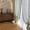 Estilo Retrô Francês Grande Sala de Estar Varanda Tela de Janela Veludo Flor Cortada Bordada Gaze Cortina Quarto Restaurante Novo Estilo Keqiao Atacado