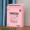 Buzón Pequeño con Cerradura, Impermeable y a Prueba de Sol, Buzón de Metal Resistente a la Corrosión, Buzón de Pared, Caja de Conveniencia, Buzón