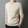 Sudadera de felpa de coral gruesa de doble cara para hombre, cuello redondo, color liso, holgada, cálida, para hombres, dropshipping