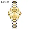 Reloj Marca Longbo Reloj de cuarzo transfronterizo para pareja reloj de acero para mujer simple impermeable reloj para hombre venta al por mayor