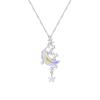Pulsera de Plata de Ley S925 Luna Splash Galaxia Luna Transfronteriza para Mujer, Estilo Coreano Nuevo Estilo Ins Diseño de Nicho Joyería de Mano de Celebridad de Internet