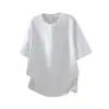 Novo Modelo 2026 [Bestseller de Alta Qualidade] Camiseta de Manga Curta Cor Sólida Gola Redonda Seis Fios Três Pontos 250g