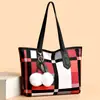 Bolso de hombro de color contrastante transfronterizo nuevo, bolso de mano de moda de gran capacidad, todo-partido, bolso para madre, bolso tote, entrega de una sola pieza